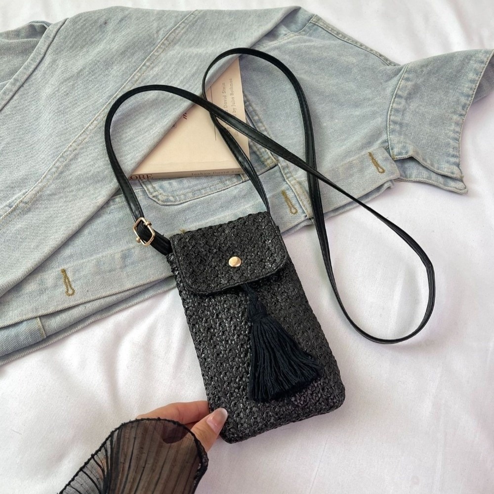 Woven Straw Bag - Fashion Weaving Straw Woven Handbag Handmade