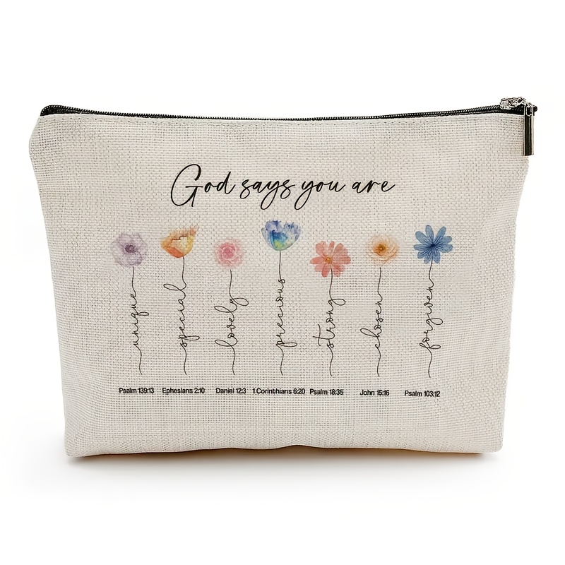 Women Bags In Amazon - A Floral Bible makeup bag -