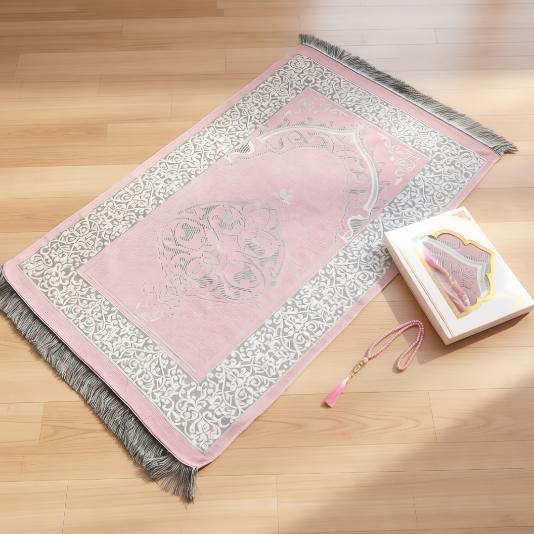 Women Bags For Eid - Muslim Prayer Rug with Tasbih Beads