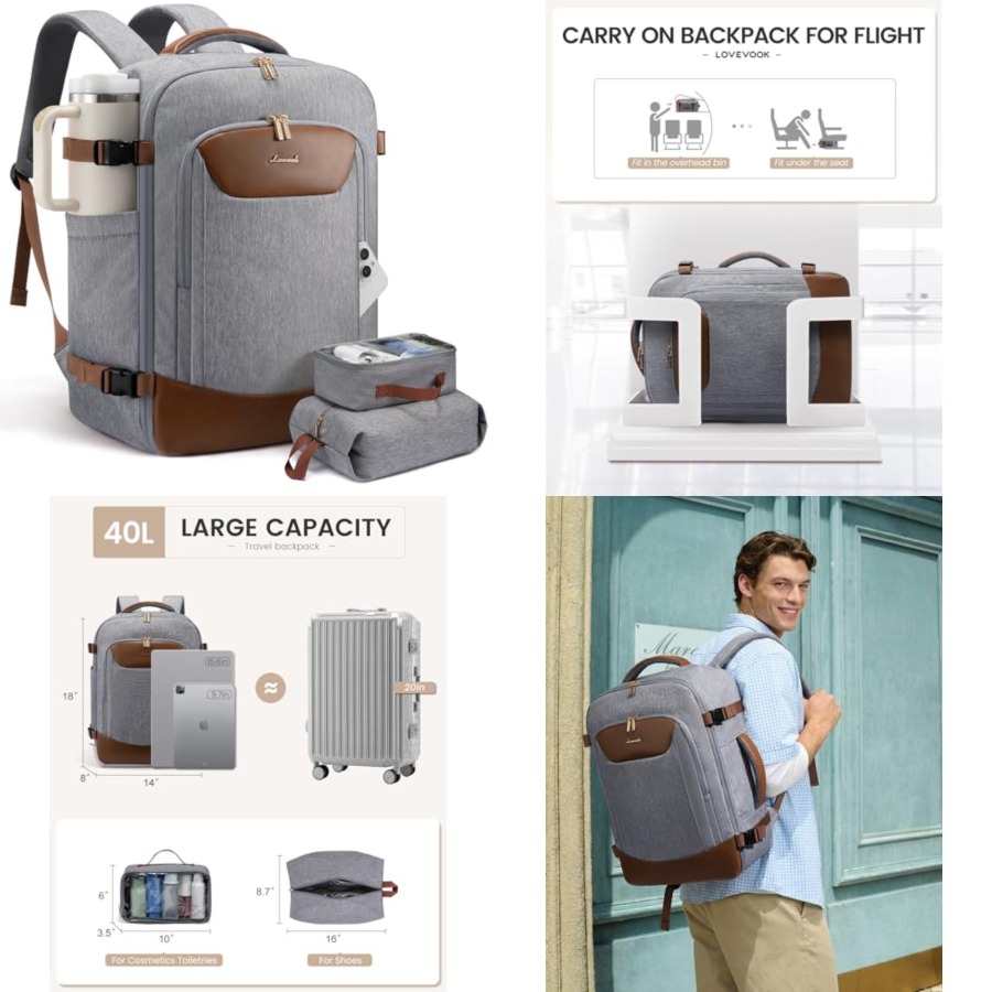 Women Bags Large - 40L Travel Backpack for Women Men,