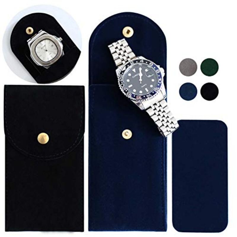 Women Bags Manufacturer - Portable Flannelette Fabric Watch Pouch Storage