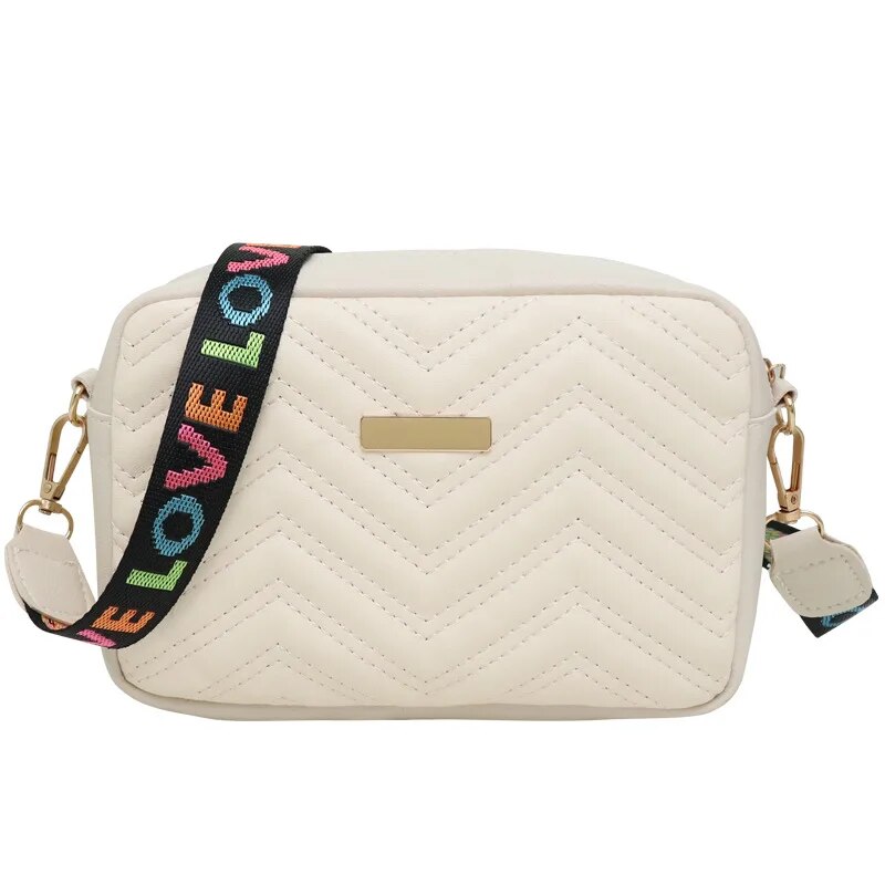 Women Bags Manufacturer - Rilibegan Embroidered Camera Bag PU Material