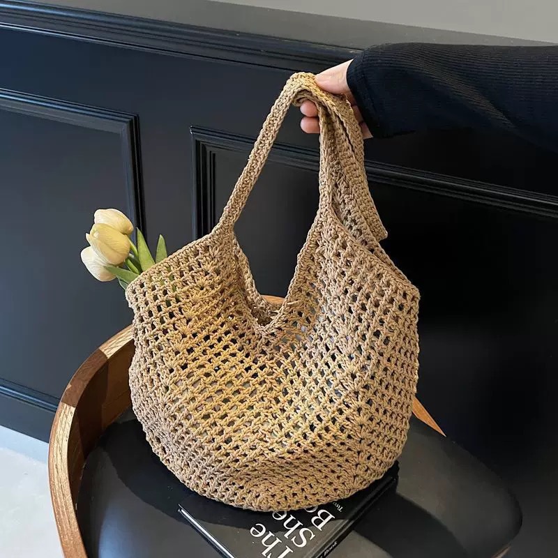 Women Bags Manufacturer - New Casual Beach Bag Woven Hollow