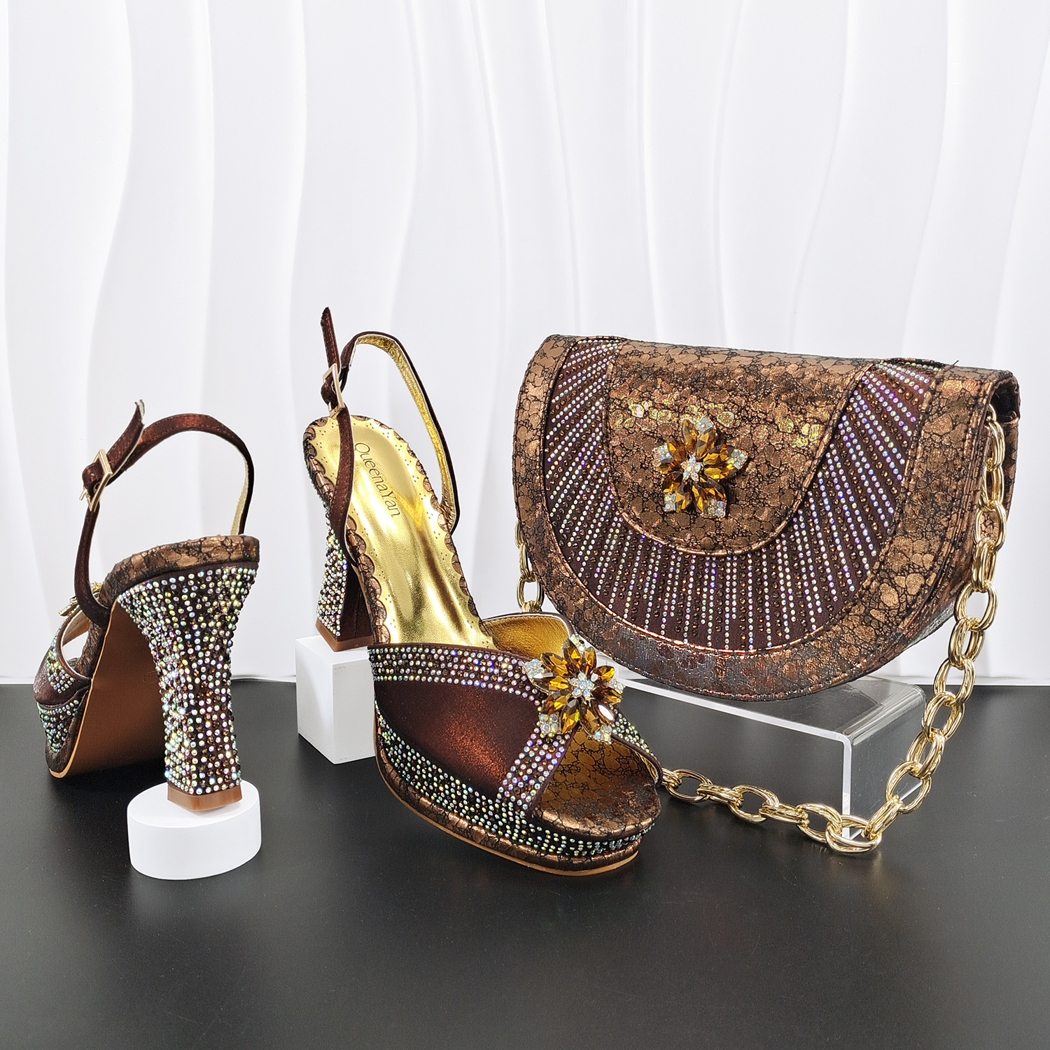 Women Bags For Wedding - INS Brown Color Marture Party Wedding