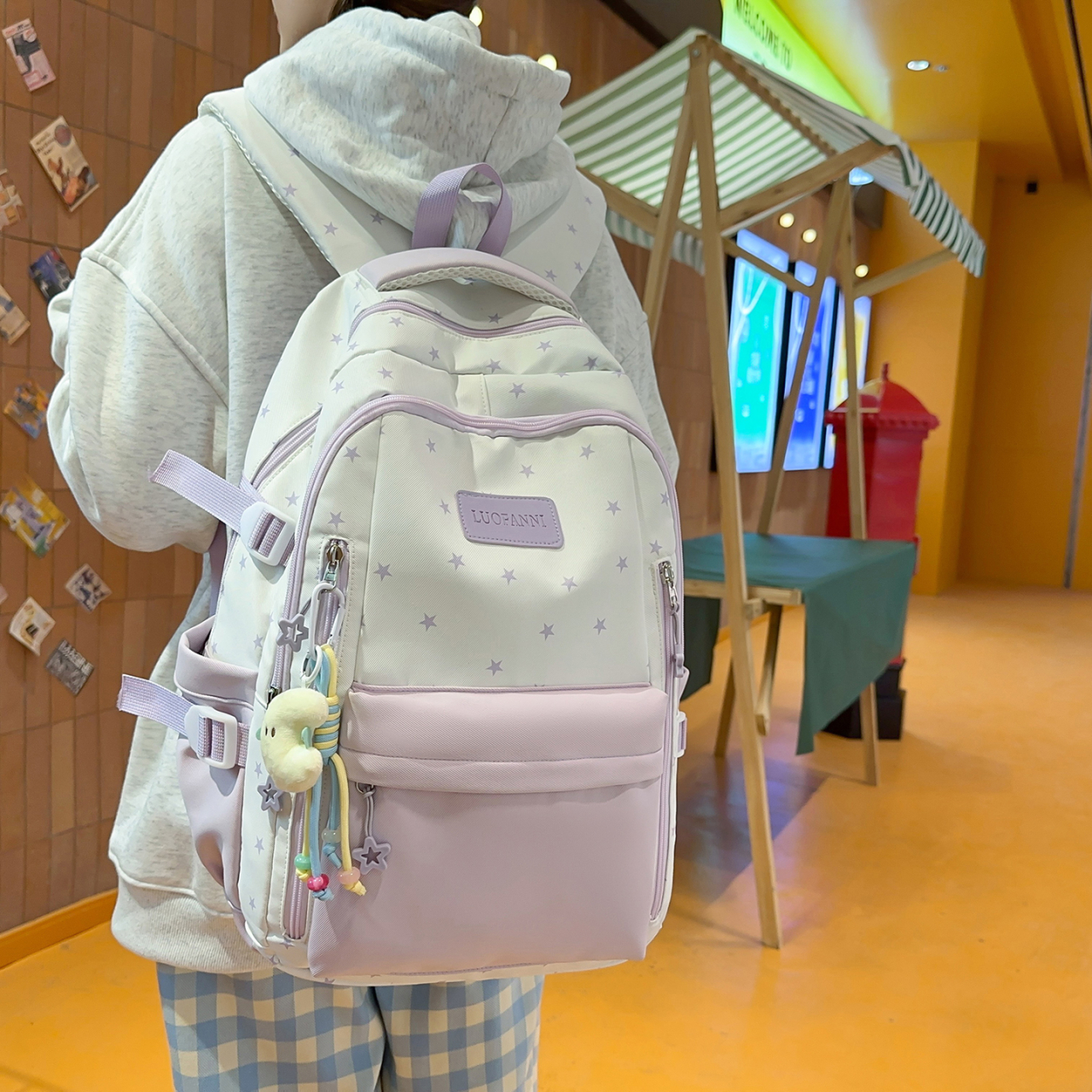 Women's Cream White & Yellow C - Women Bags White ulasan dan harga