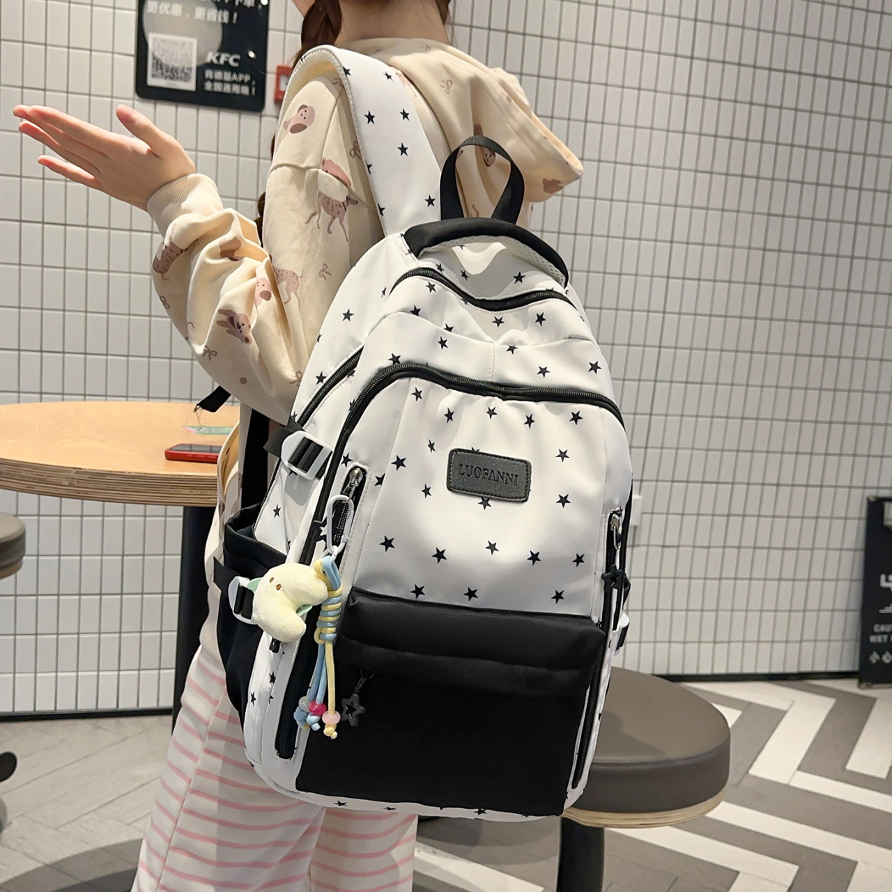 Women's Cream White & Yellow C - Women Bags White ulasan dan harga