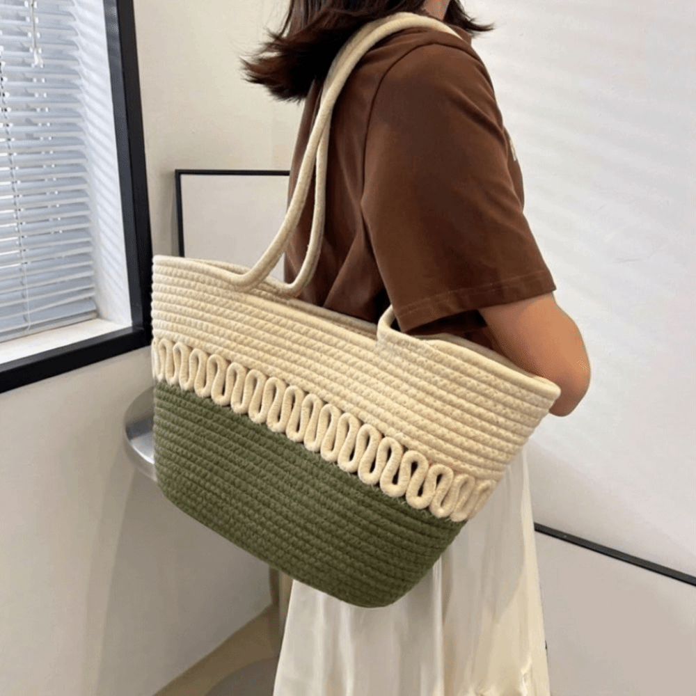 Sweet Nylon Woven Tote Bag Hol - Woven Straw Bag ulasan dan harga