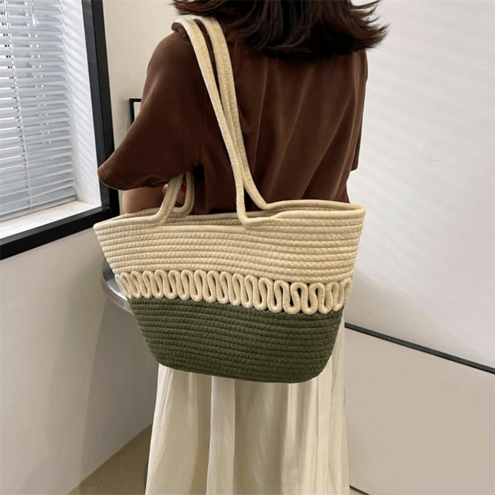 Sweet Nylon Woven Tote Bag Hol - Woven Straw Bag ulasan dan harga