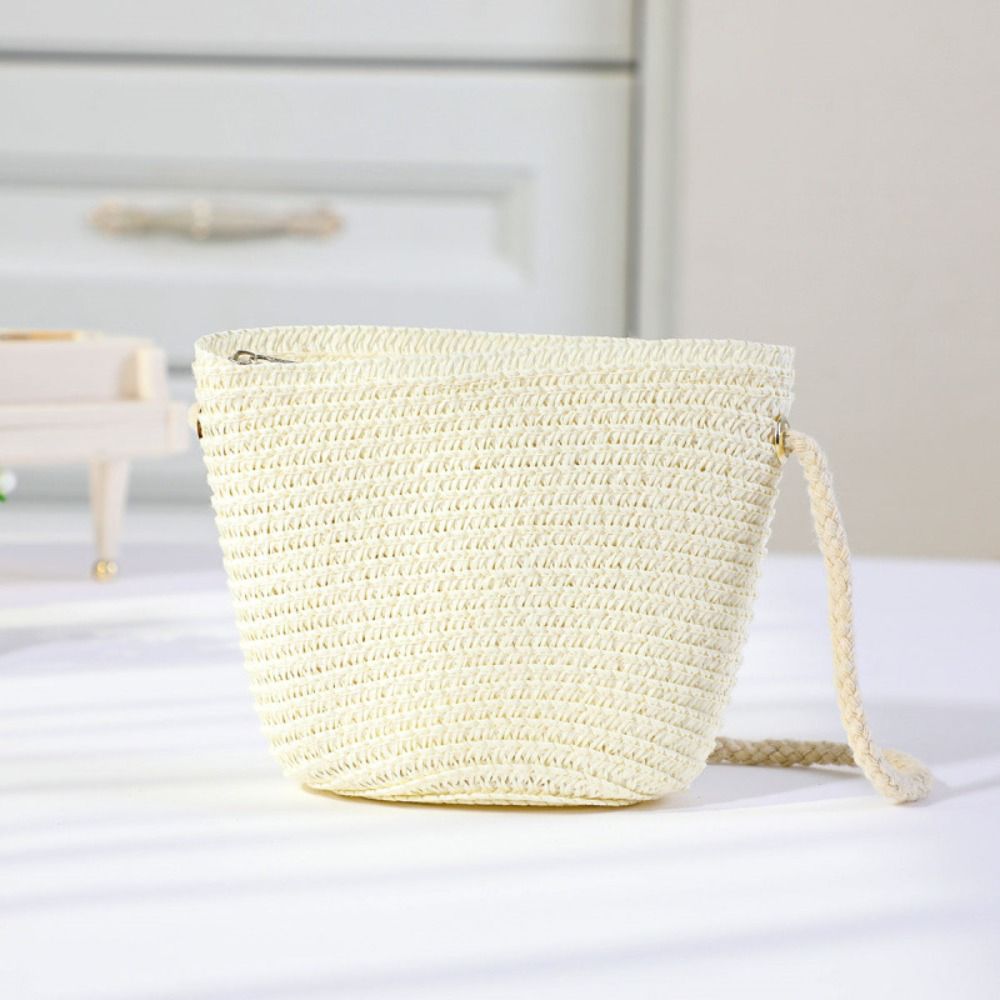 Cute Handmade Woven Girl Flowe - Woven Straw Bag ulasan dan harga