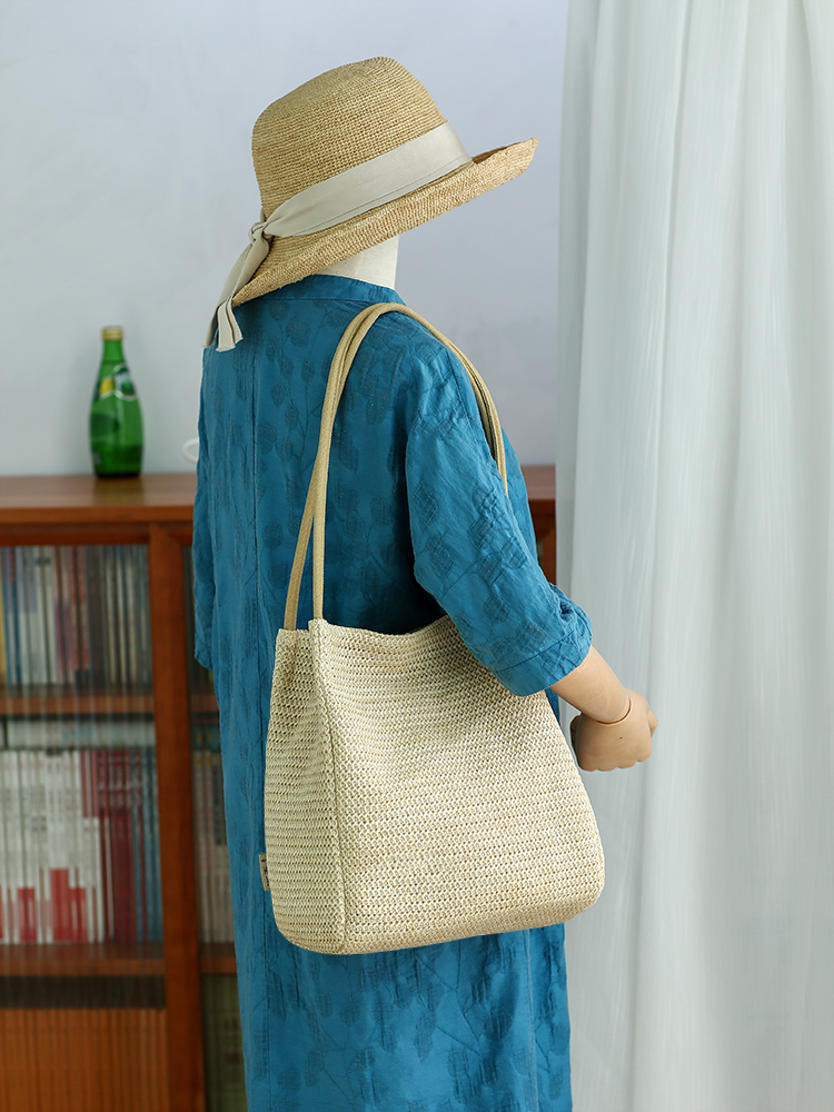 Woven bag lazy wind summer str - Woven Straw Bag ulasan dan harga
