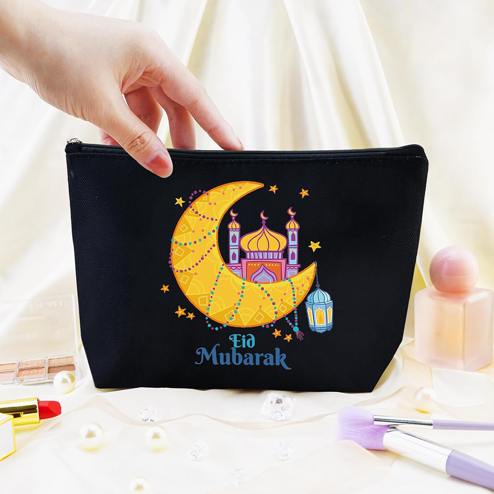 Eid Mubarak Black Canvas Makeu - Women Bags For Eid ulasan dan harga