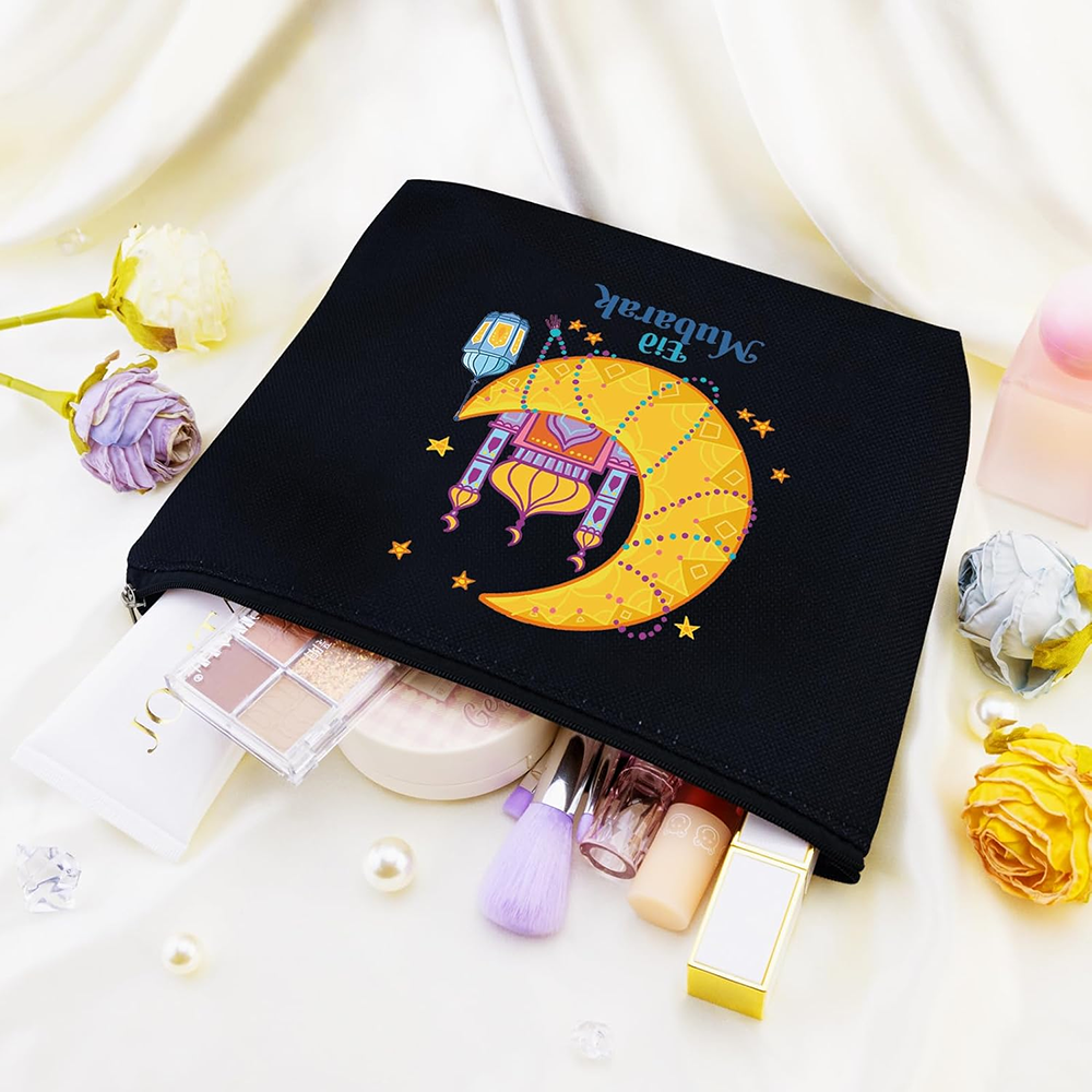 Eid Mubarak Black Canvas Makeu - Women Bags For Eid ulasan dan harga