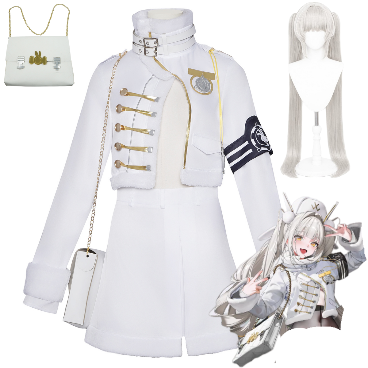 Anime Game Youk Blanc Cosplay  - Women Bags White ulasan dan harga