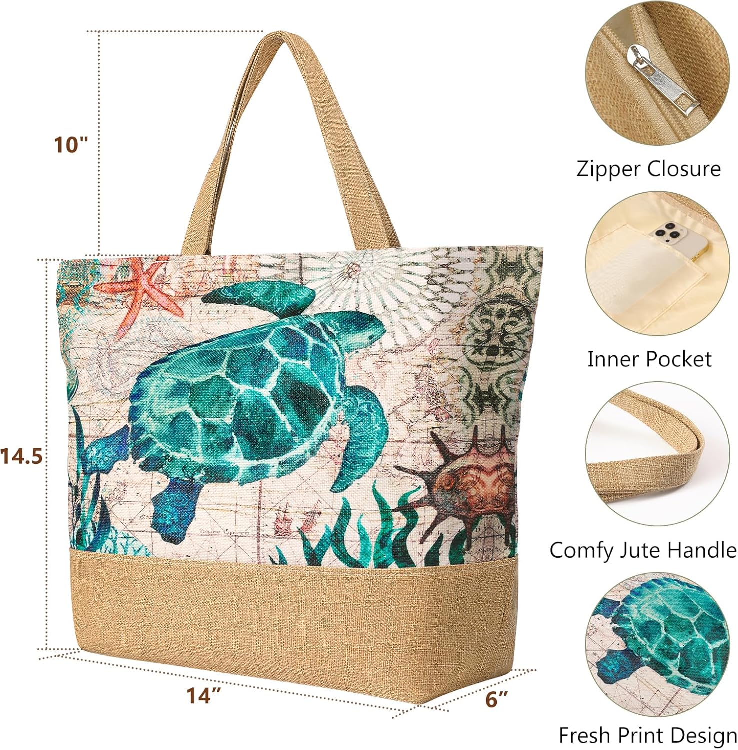 Large Beach Bag for Women with - Women Bags Large ulasan dan harga