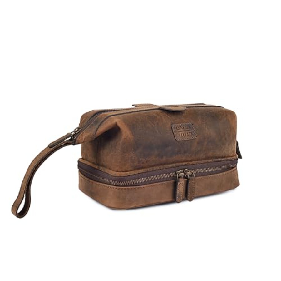 Genuine Leather Dopp Kit Large - Women Bags Large ulasan dan harga