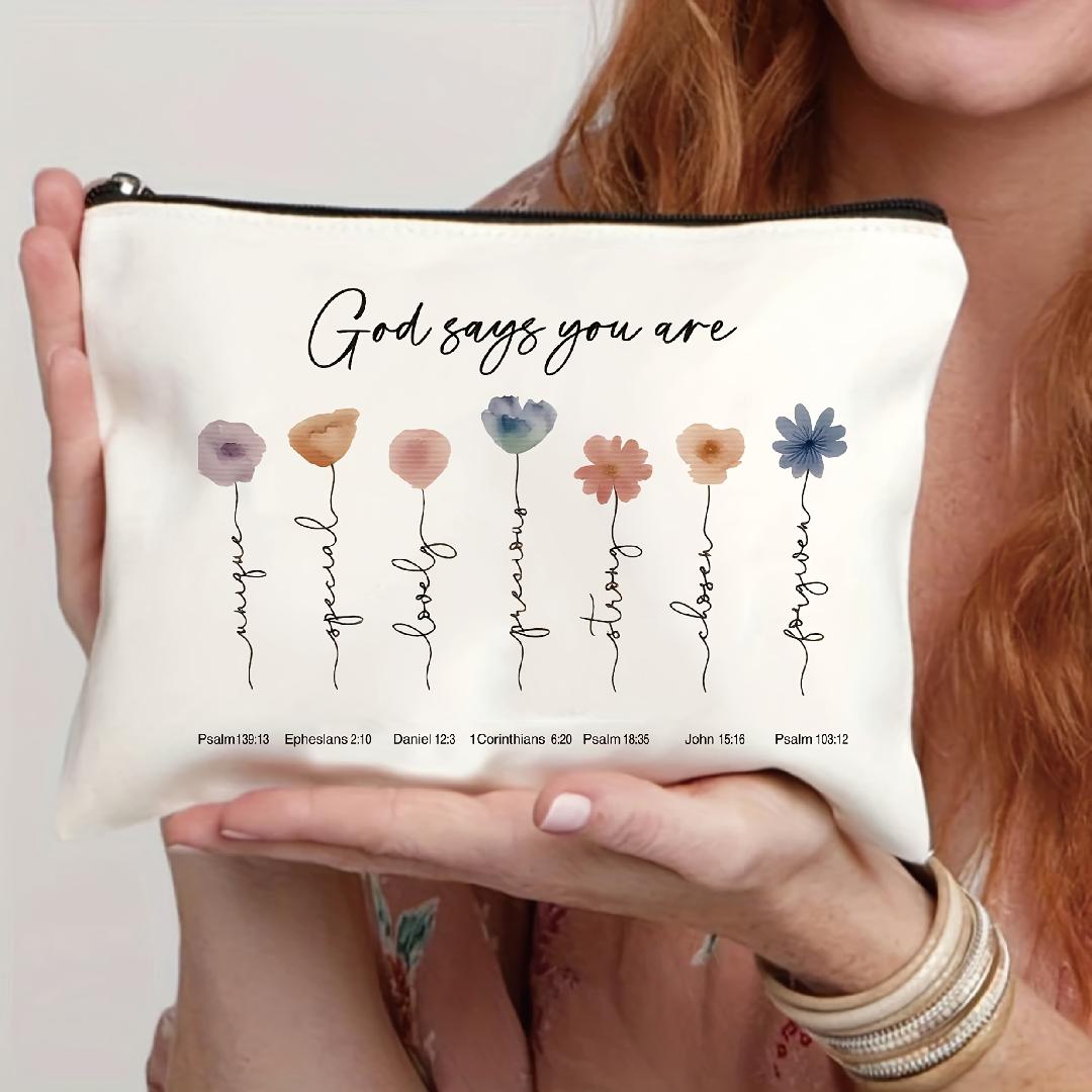 A Floral Bible makeup bag - a  - Women Bags In Amazon ulasan dan harga