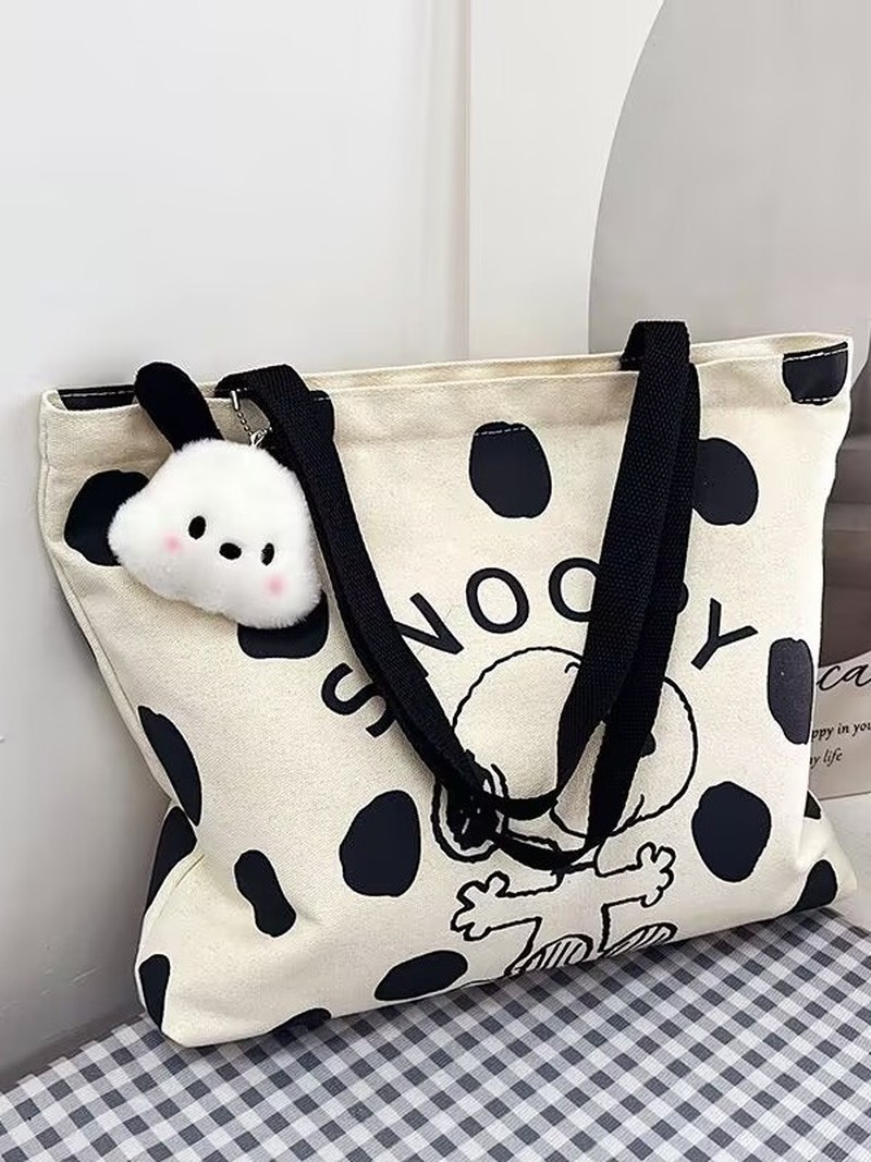 Cartoon Snoopy Canvas Shoulder - Women Bags Daily Use ulasan dan harga