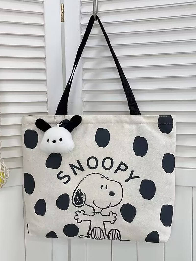 Cartoon Snoopy Canvas Shoulder - Women Bags Daily Use ulasan dan harga