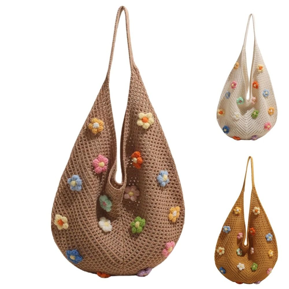 Fashion Flower Knitted Shoulde - Women Bags Manufacturer ulasan dan harga