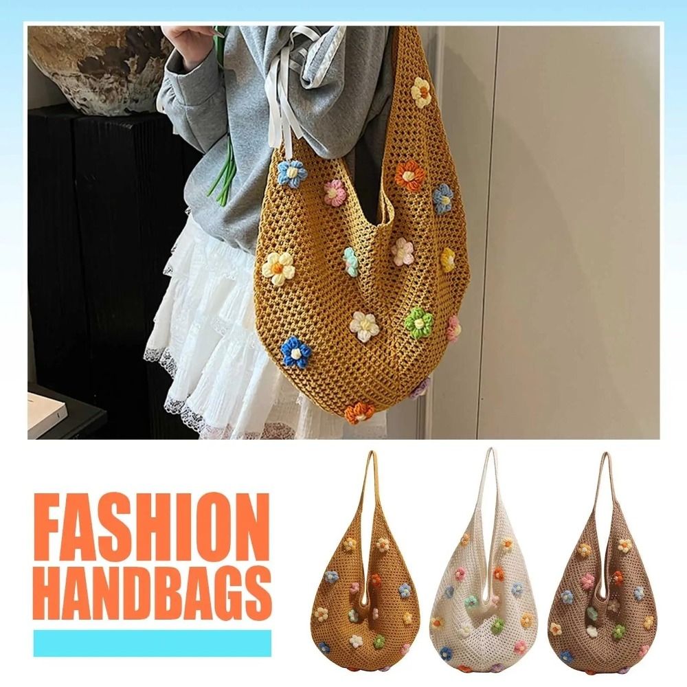 Fashion Flower Knitted Shoulde - Women Bags Manufacturer ulasan dan harga