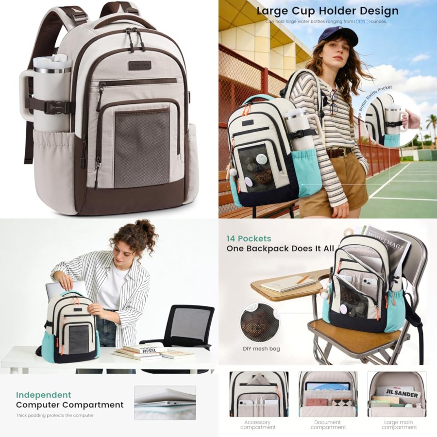 Laptop Backpack for Women with - Women Bags Large ulasan dan harga