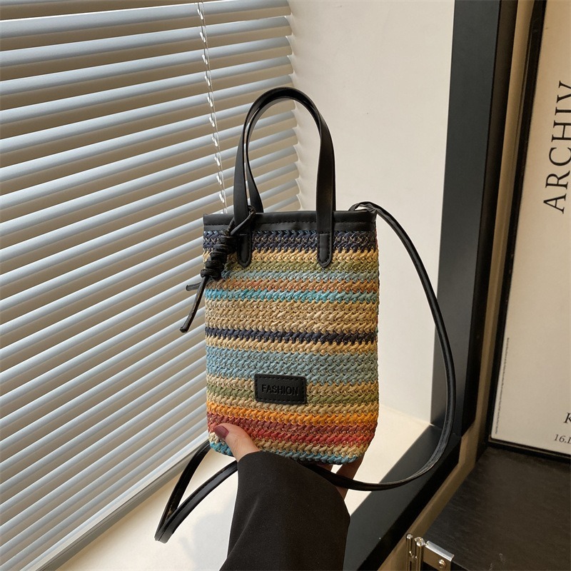 Retro Straw Shoulder Bag Mobil - Woven Straw Bag ulasan dan harga