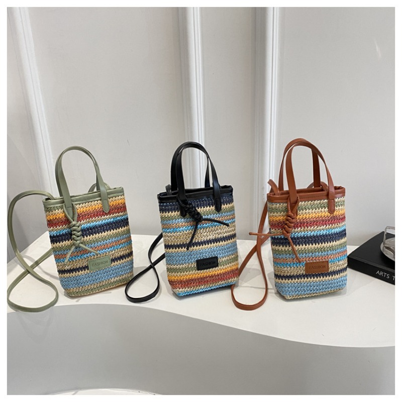 Retro Straw Shoulder Bag Mobil - Woven Straw Bag ulasan dan harga