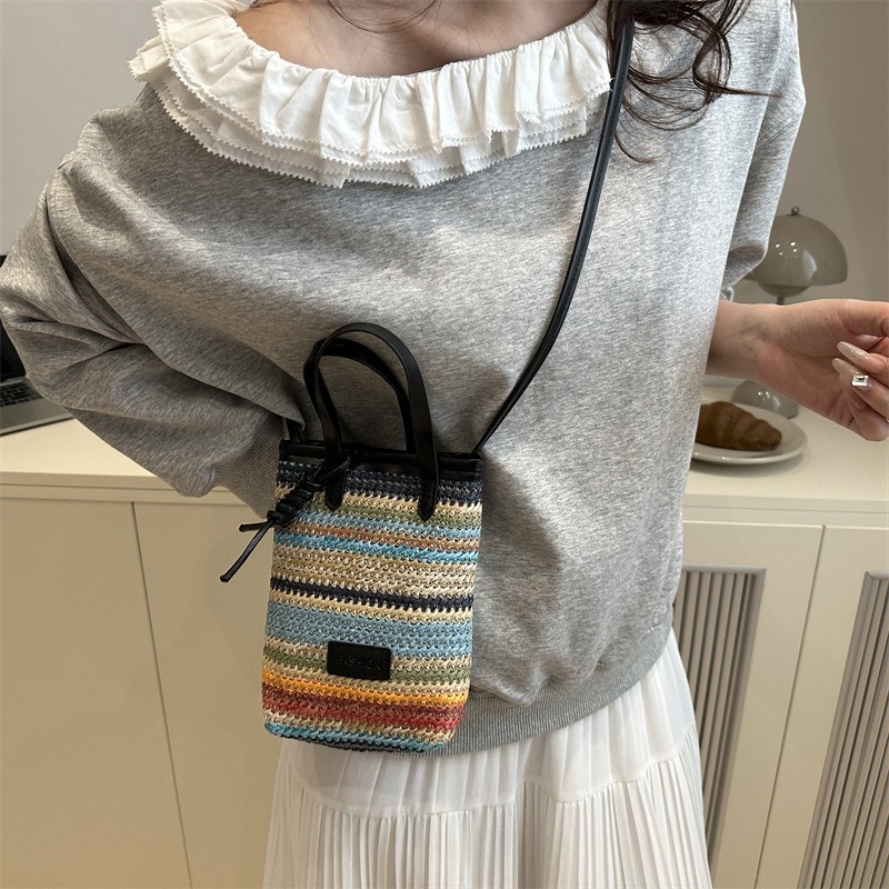 Retro Straw Shoulder Bag Mobil - Woven Straw Bag ulasan dan harga