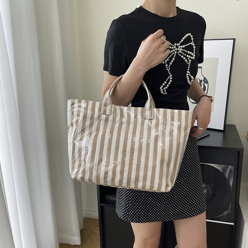 PVC Tote Bag,Vertical Stripe W - Women Bags In Amazon ulasan dan harga