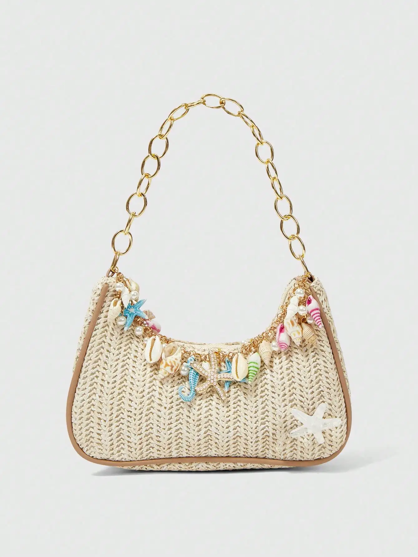 ROMWE Fairycore 1pc Summer Bea - Woven Straw Bag ulasan dan harga