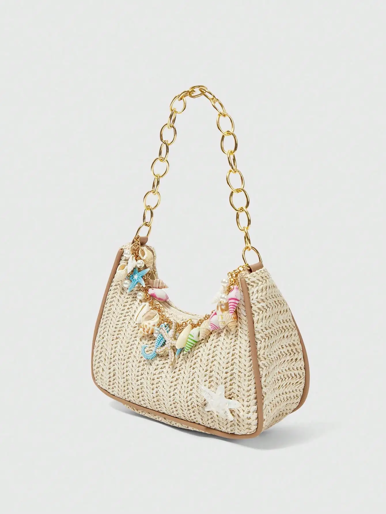ROMWE Fairycore 1pc Summer Bea - Woven Straw Bag ulasan dan harga