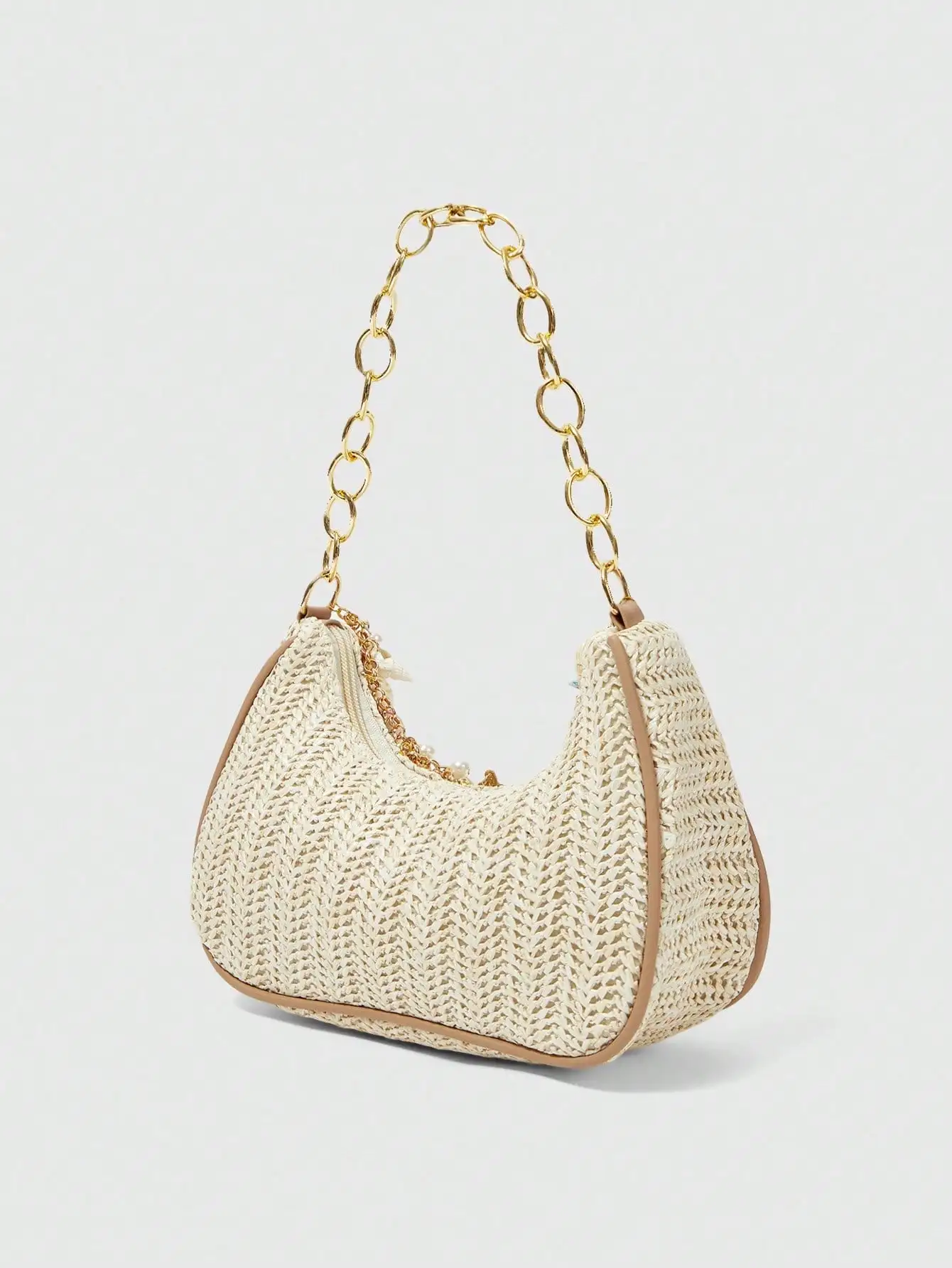ROMWE Fairycore 1pc Summer Bea - Woven Straw Bag ulasan dan harga