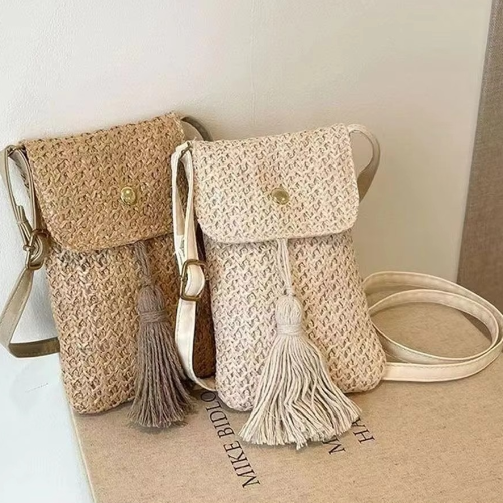Portable Weaving Straw Woven H - Woven Straw Bag ulasan dan harga