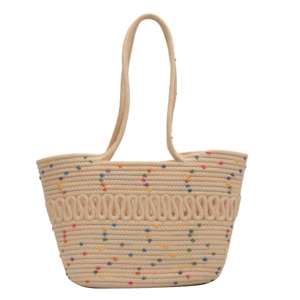 Shoulder Bag Nylon Woven Tote  - Woven Straw Bag ulasan dan harga