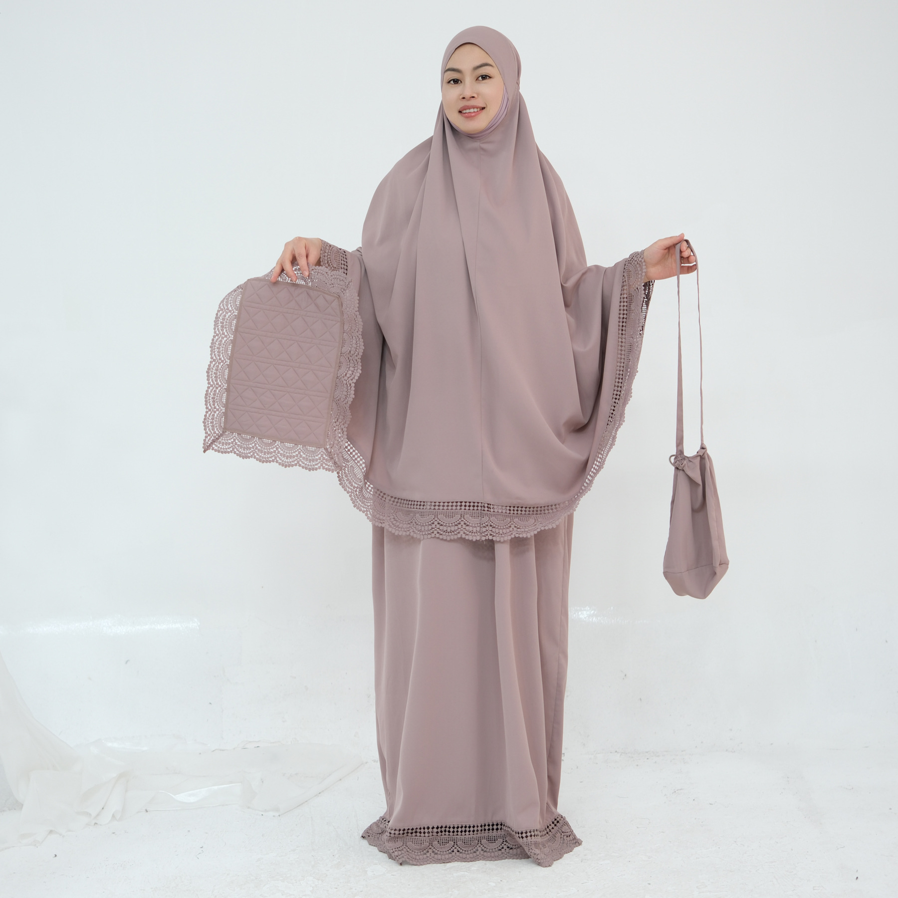 4PCS Muslim Women Prayer Garme - Women Bags For Eid ulasan dan harga