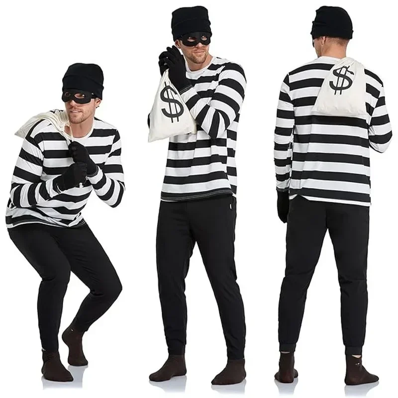 Convict Thief Cosplay Costume  - Women Bags For Party ulasan dan harga