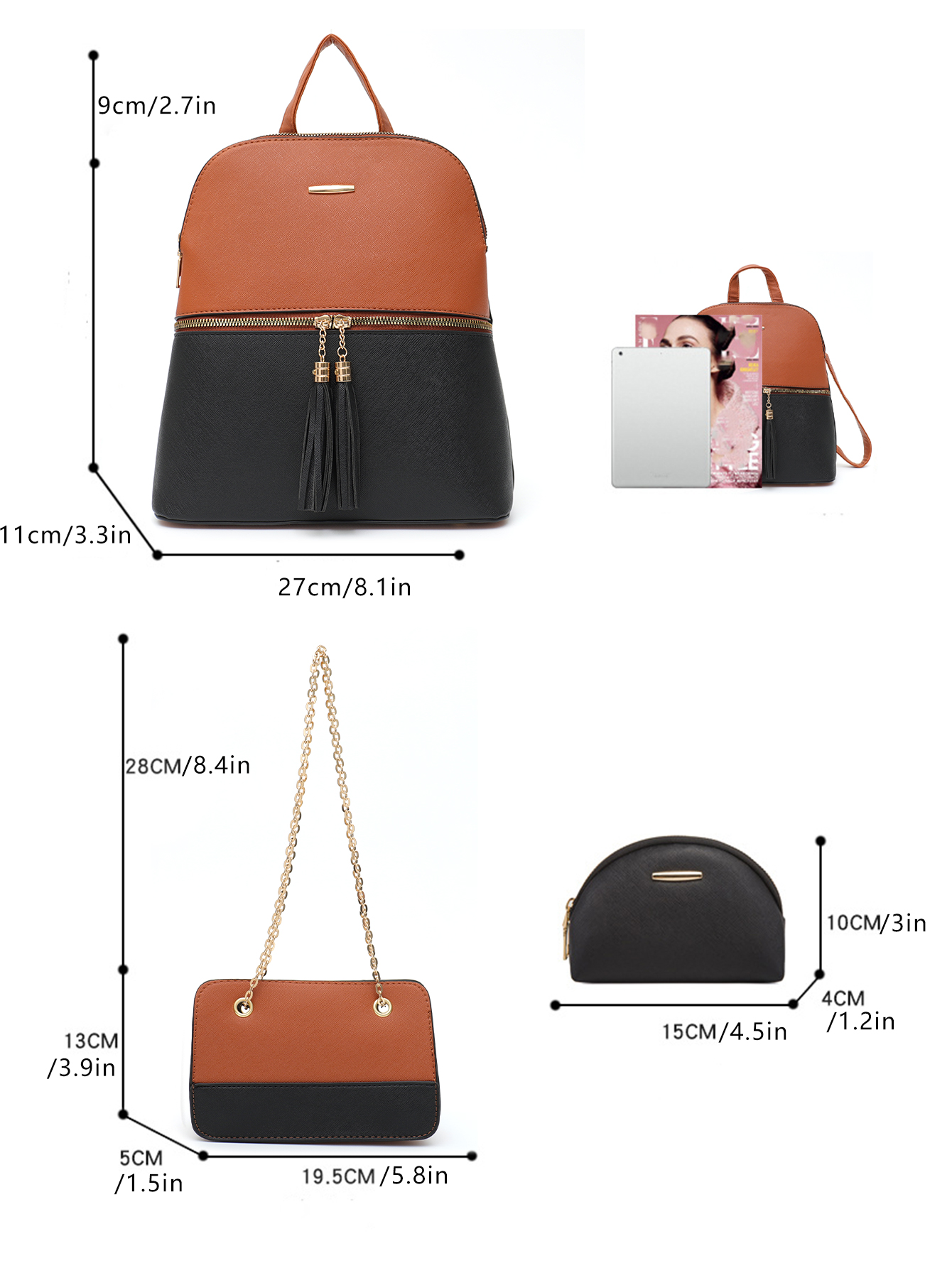 4 PCS Bags Set Women's Fashion - Women Bags In Amazon ulasan dan harga