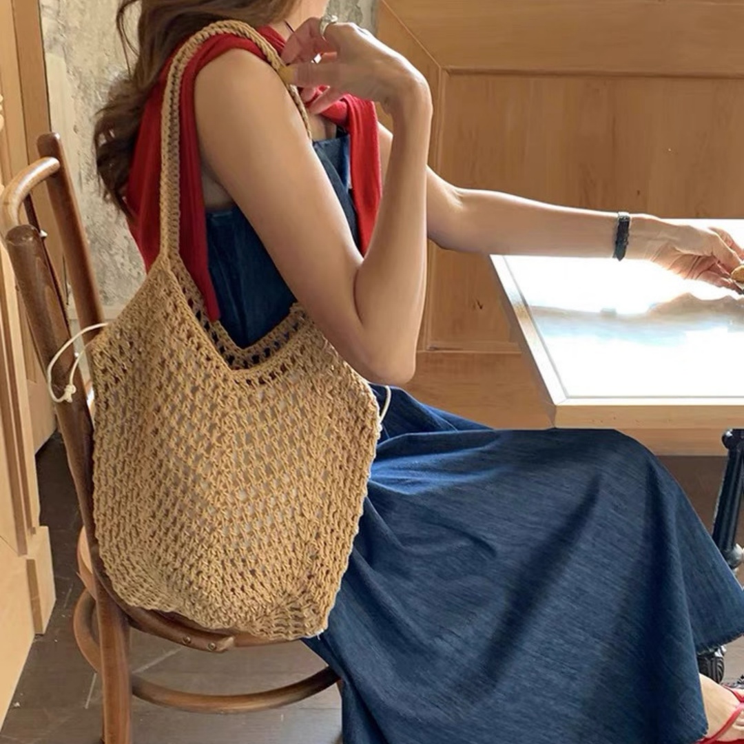 New Casual Beach Bag Woven Hol - Women Bags Manufacturer ulasan dan harga