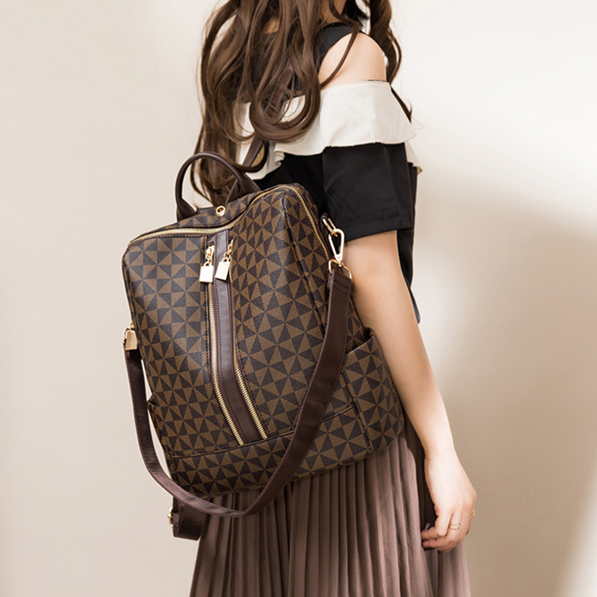 2pcs Backpack And Handbag Set, - Women Bags White ulasan dan harga