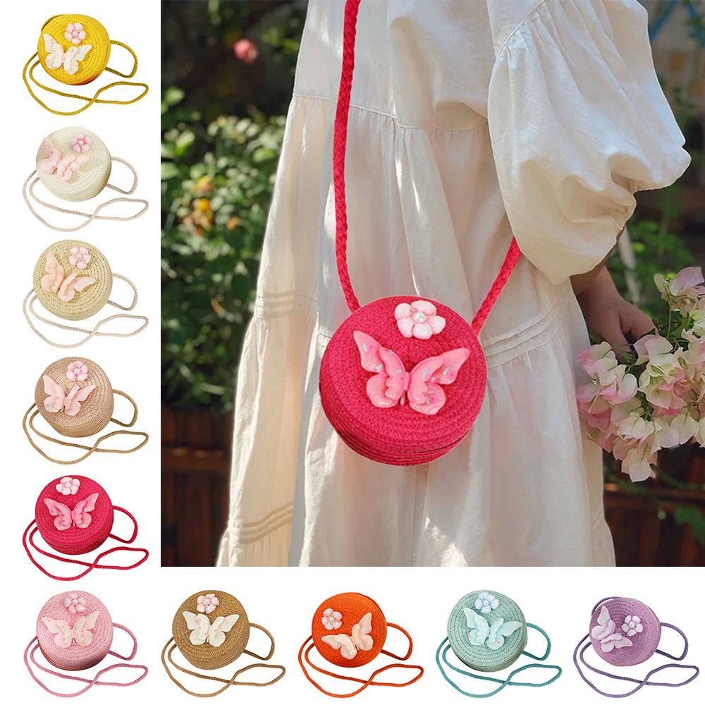 Round Shape Straw Bag Princess - Woven Straw Bag ulasan dan harga