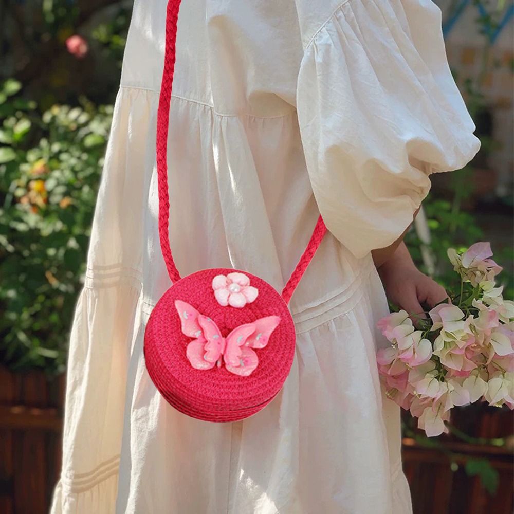 Round Shape Straw Bag Princess - Woven Straw Bag ulasan dan harga